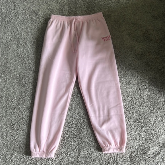 White Fox Boutique Baby Pink Lounge Pants - Picture 3 of 4